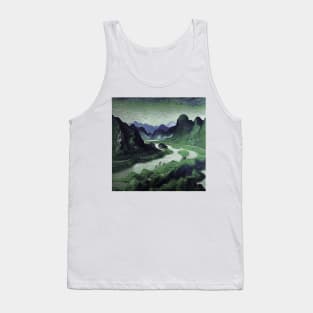 Li River painting, Vincent van Gogh style, oil on canvas Tank Top